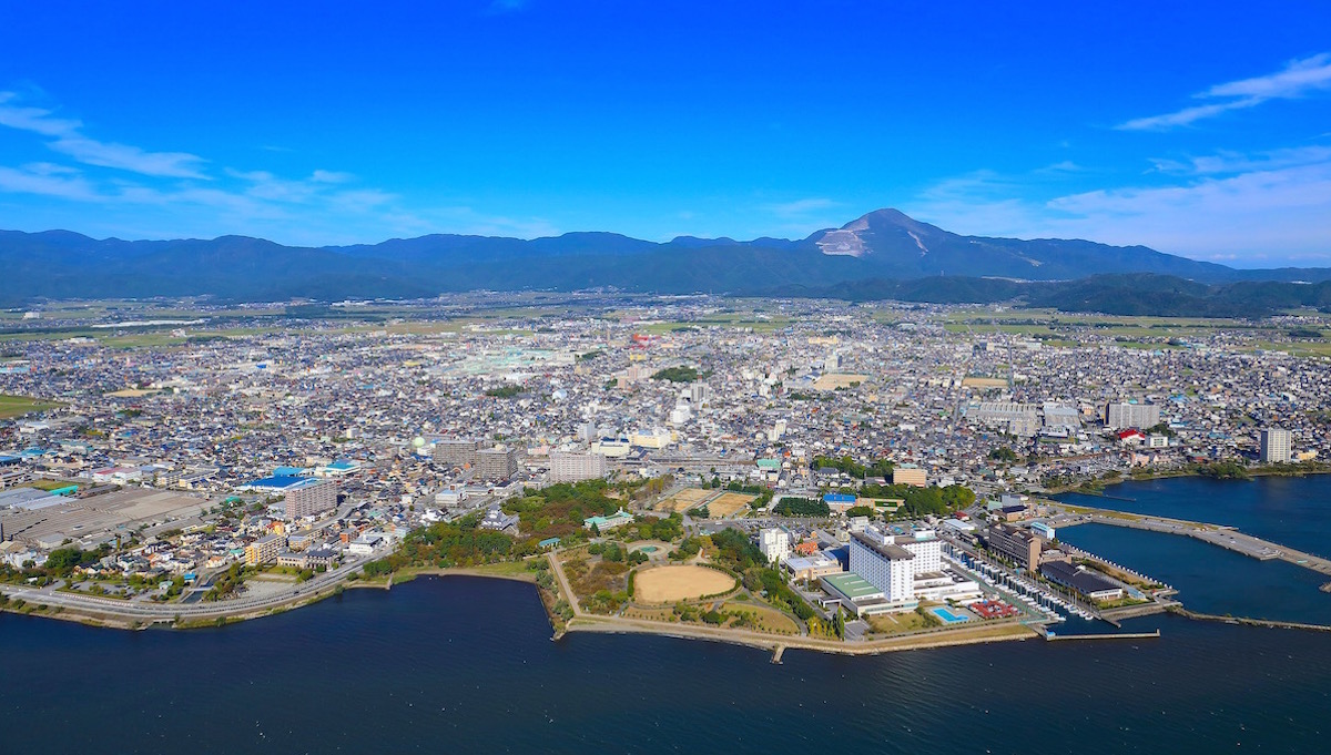 長浜市街空撮