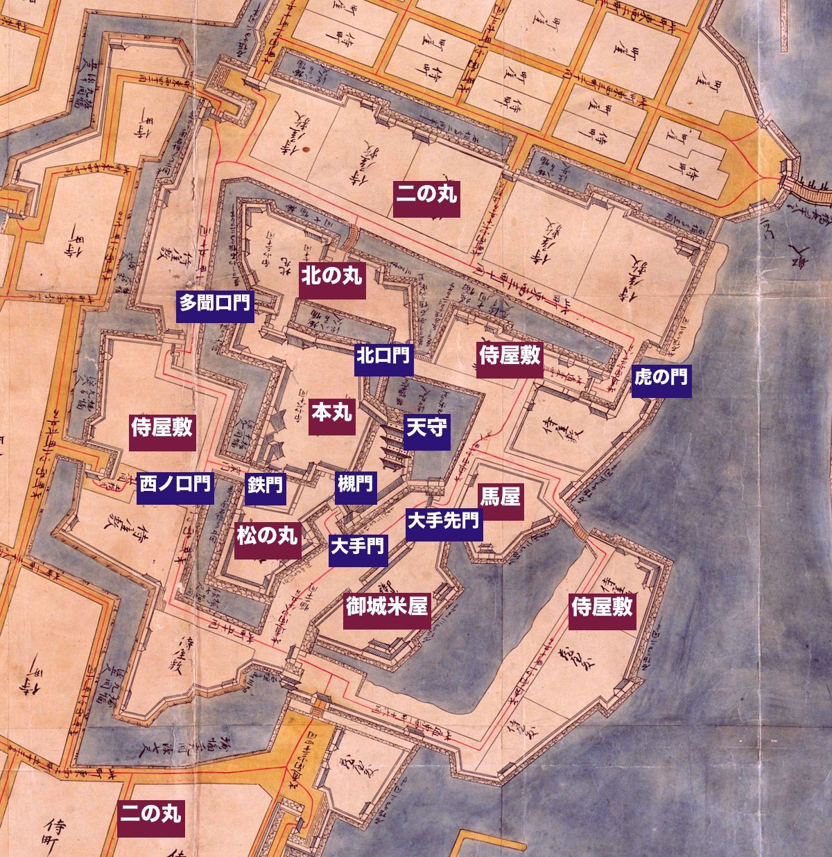 小倉城・正保城絵図