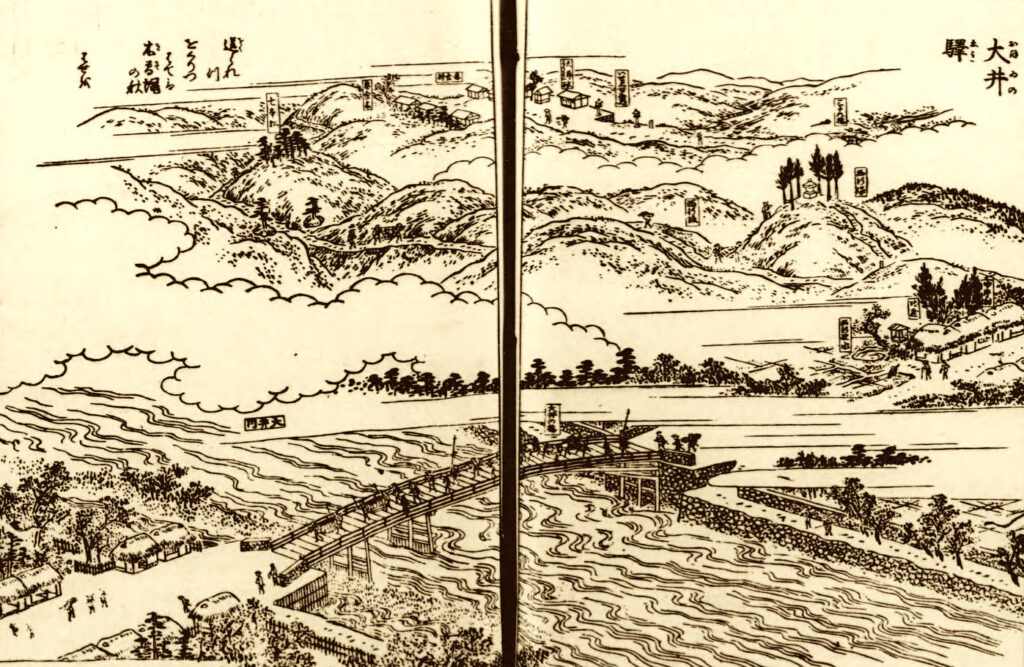 『木曽路名所図会』大井橋