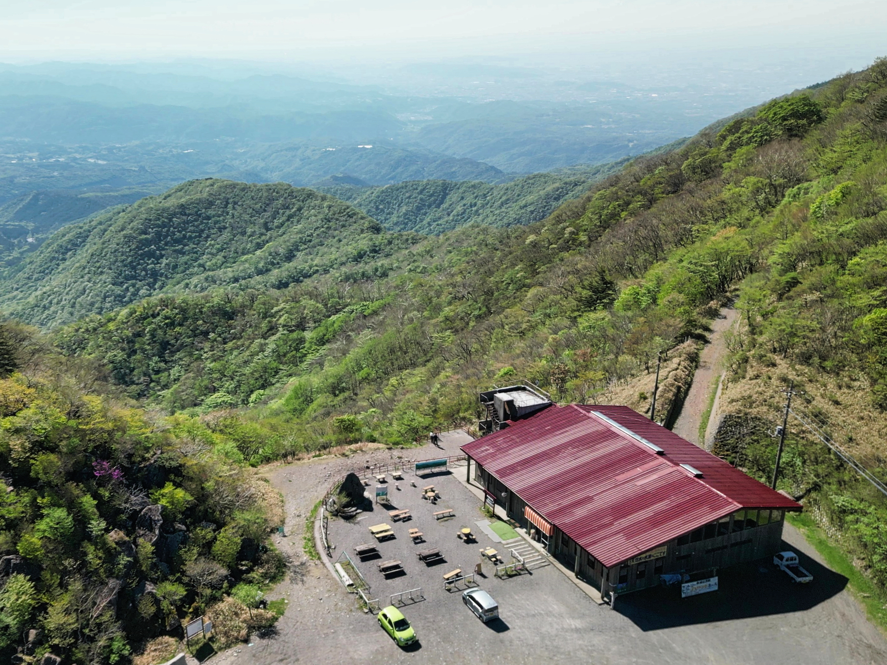 旧赤城山鋼索鉄道赤城山頂駅駅舎・プラットホーム