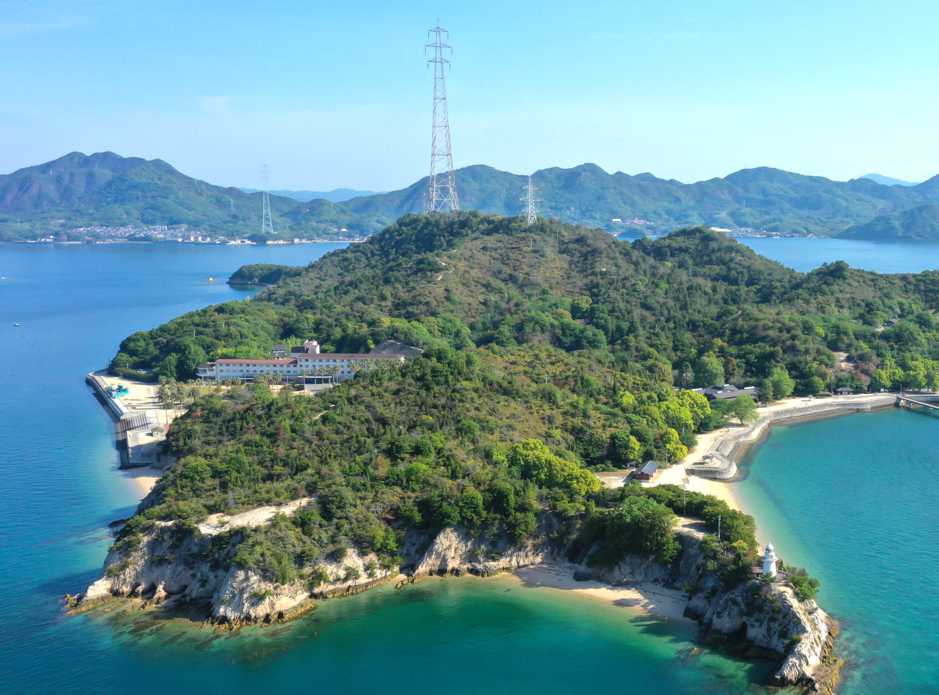 日本一高い送電鉄塔（中国電力大三島支線No.11）