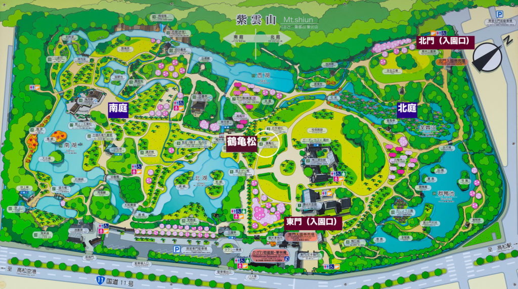 栗林公園・鶴亀松