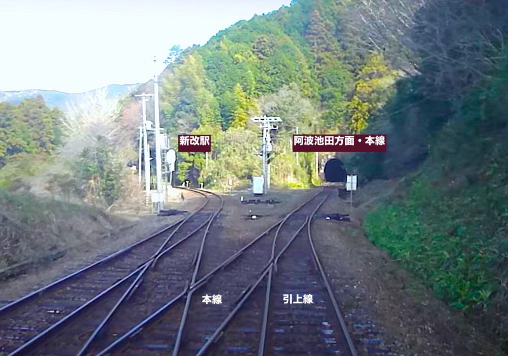 新改駅（スイッチバック駅）