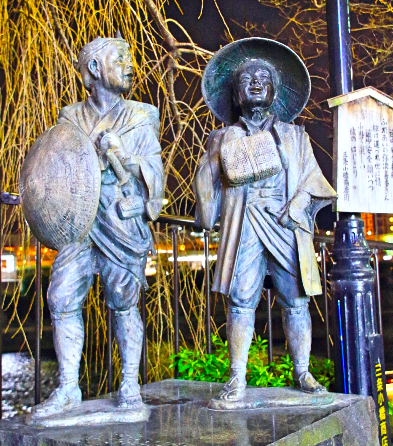 弥次さん喜多さんの像