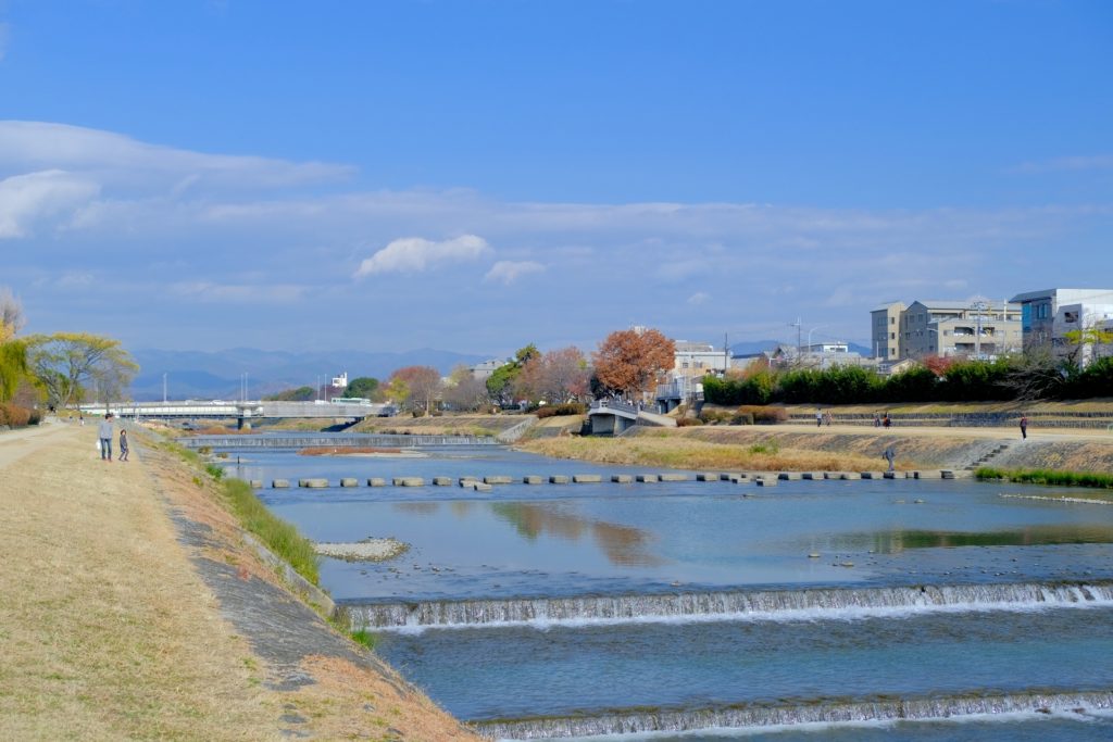二条の飛び石