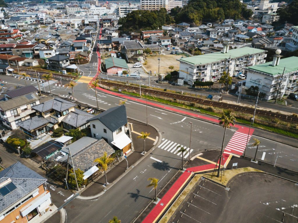 紅白の横断歩道