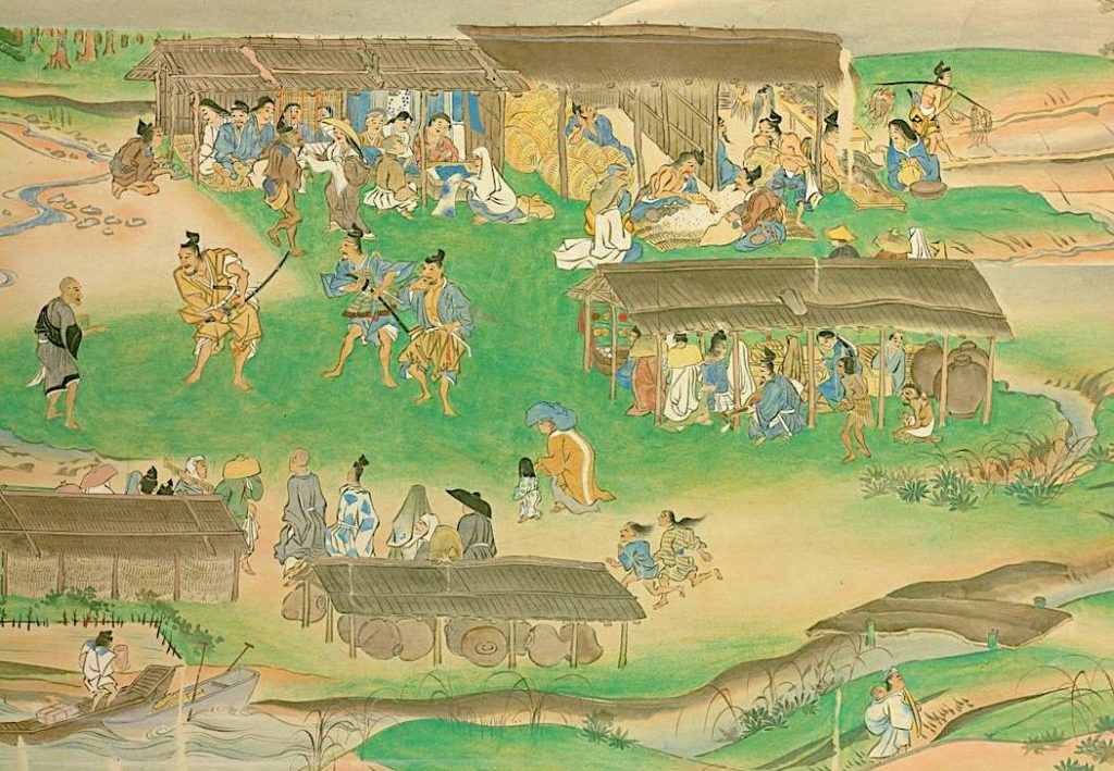 『一遍上人聖絵「福岡の市」』