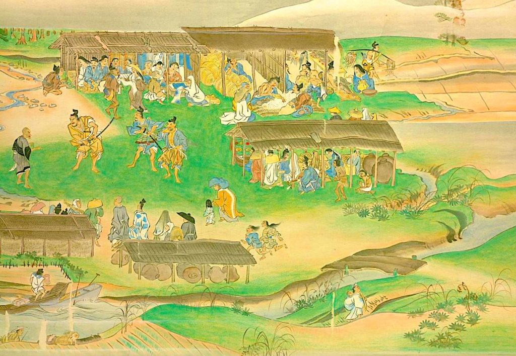『一遍上人聖絵「福岡の市」』