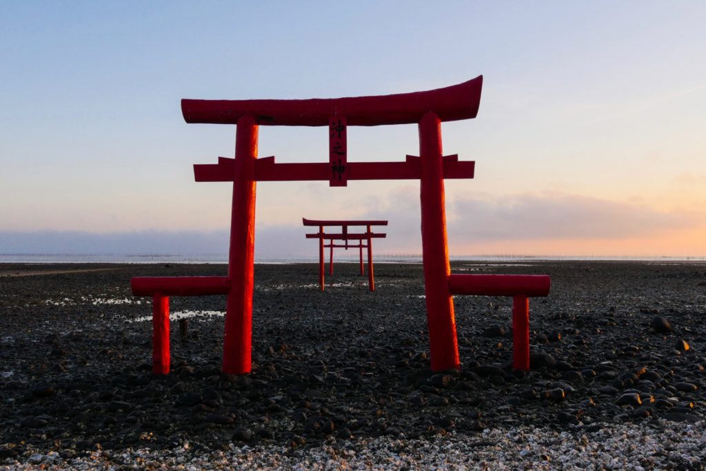 大魚神社の海中鳥居