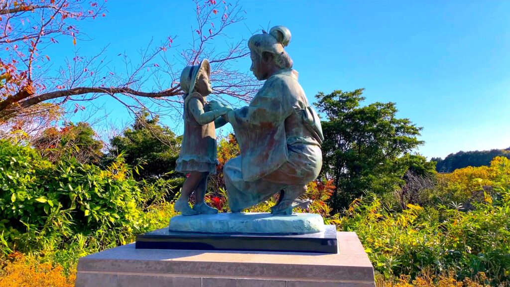 赤い靴母子像