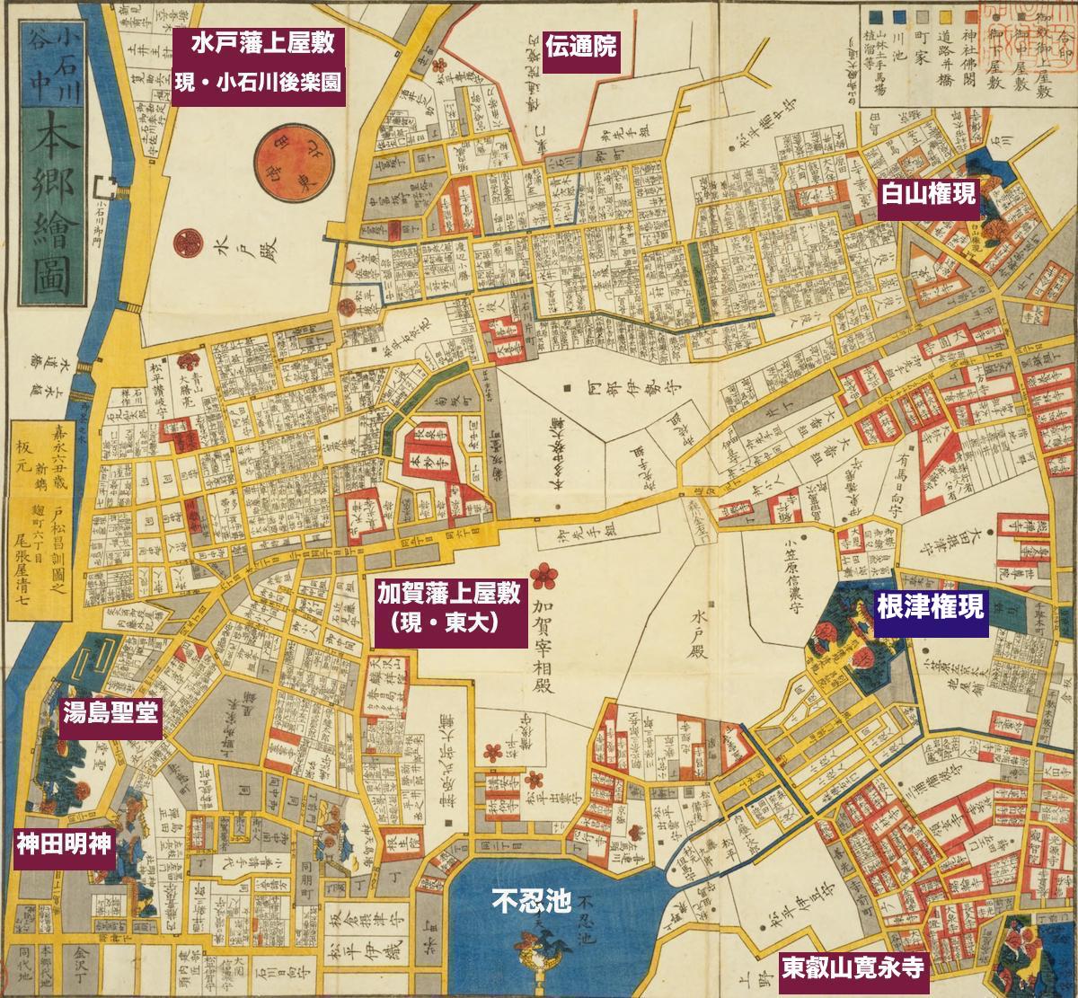 江戸切絵図・根津権現