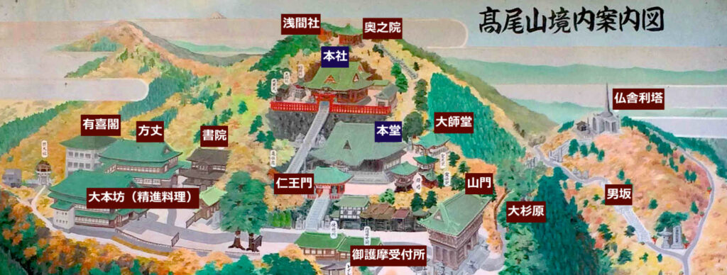 高尾山薬王院境内図