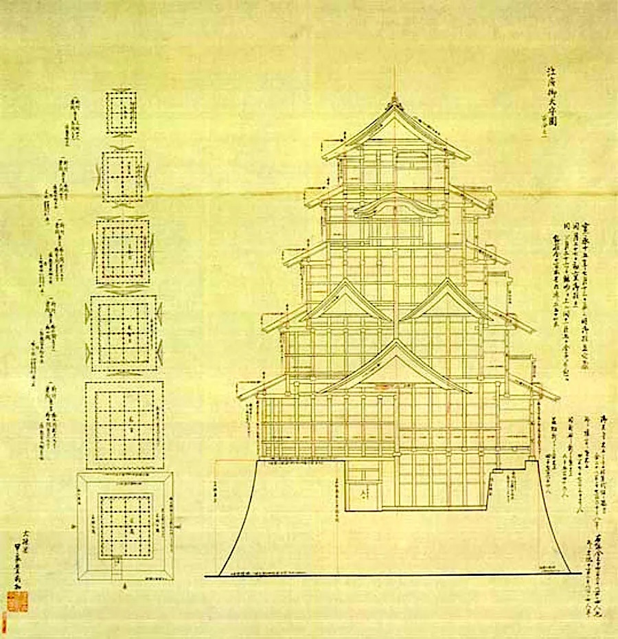 江戸城天守設計図