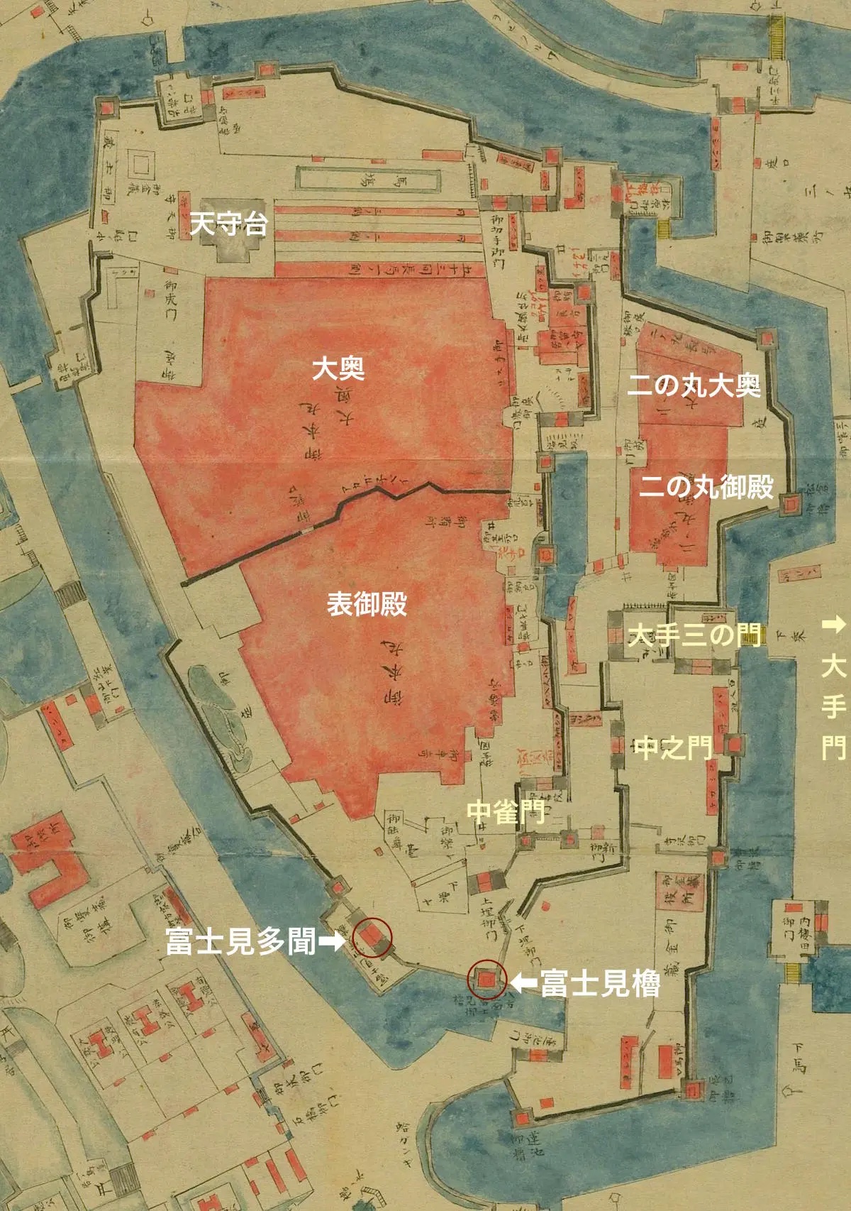 古地図&絵図に見る富士見櫓