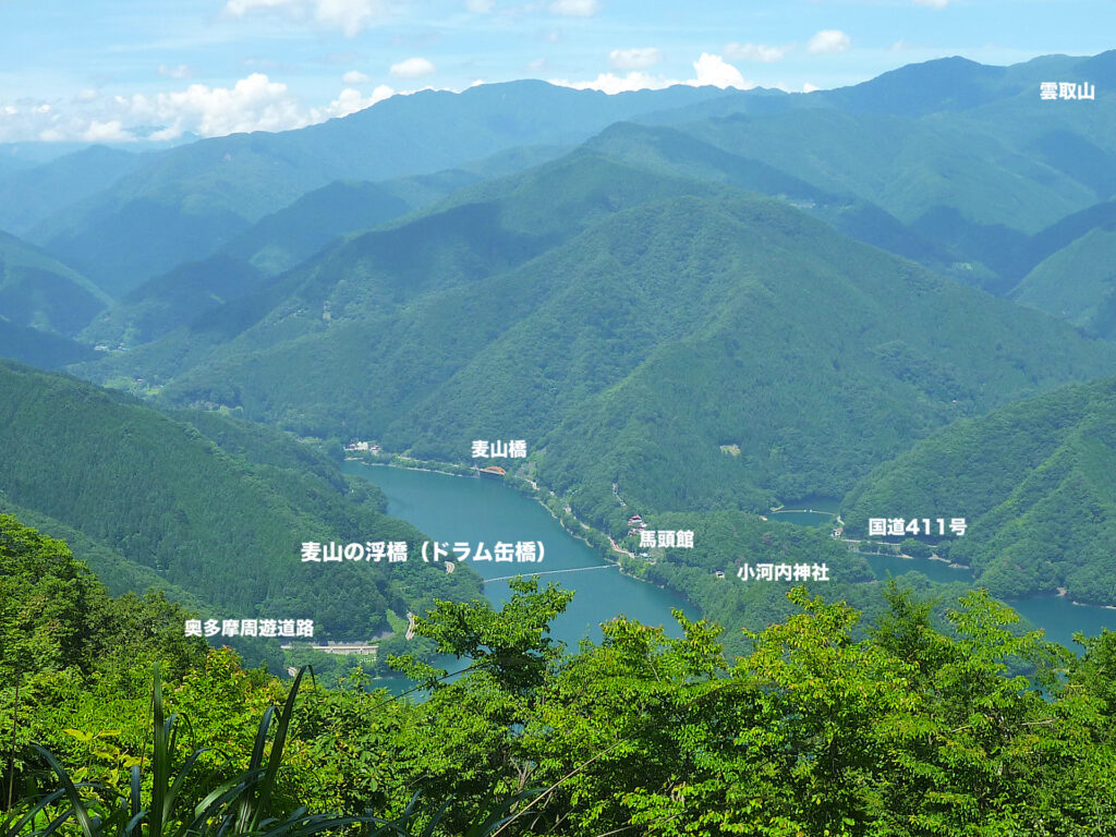 麦山の浮橋（ドラム缶橋）