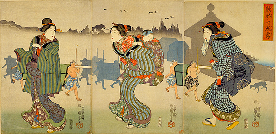 一勇斎国芳『駒形の朝霧』
