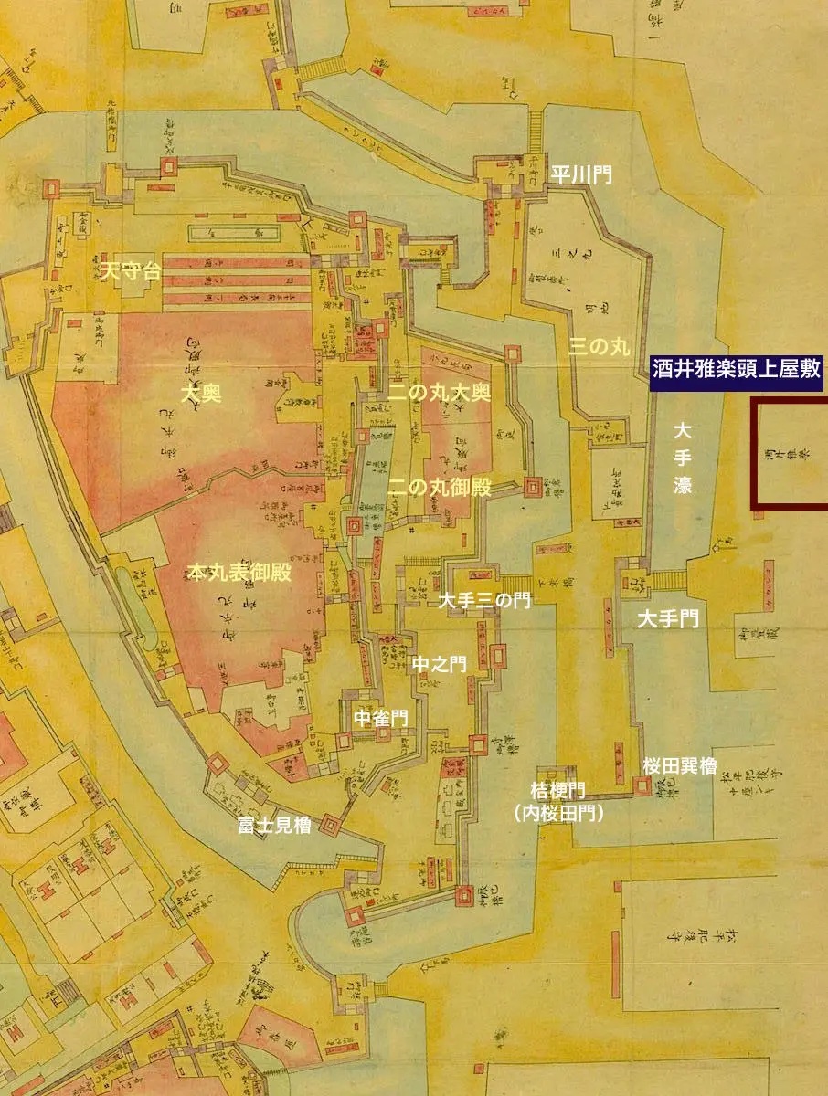 古地図&絵図に見る将門塚（酒井雅楽頭上屋敷