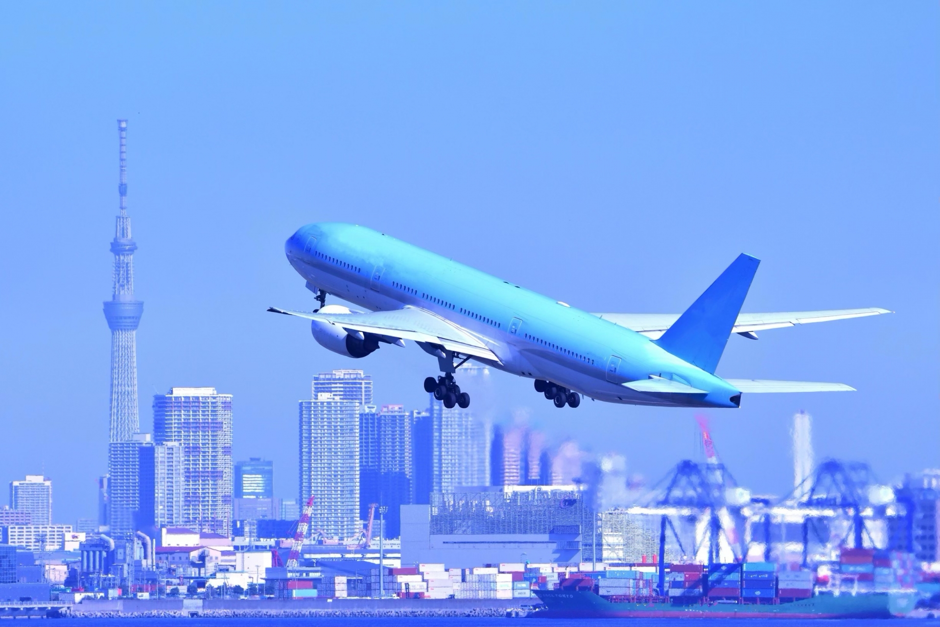 飛行機の離発着