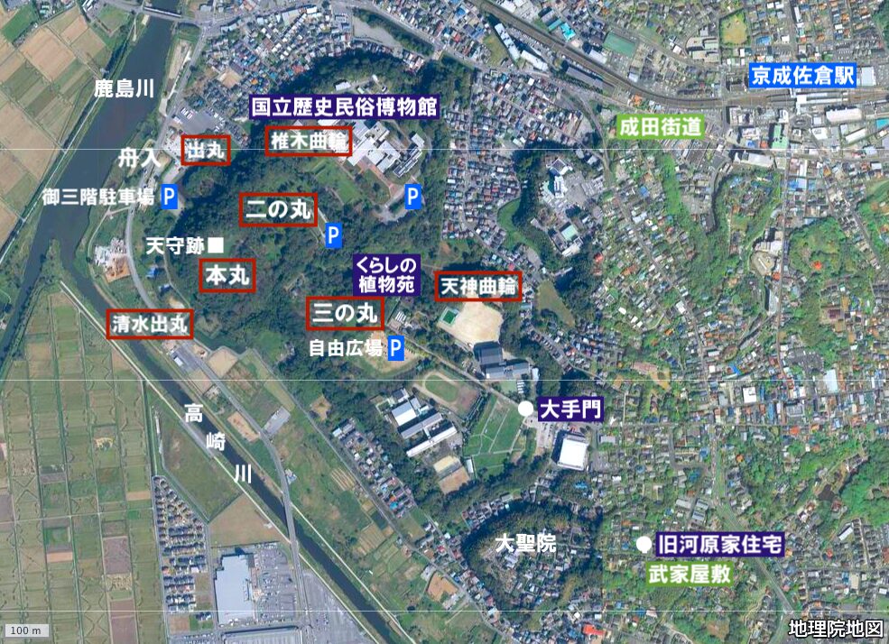 佐倉城縄張り図