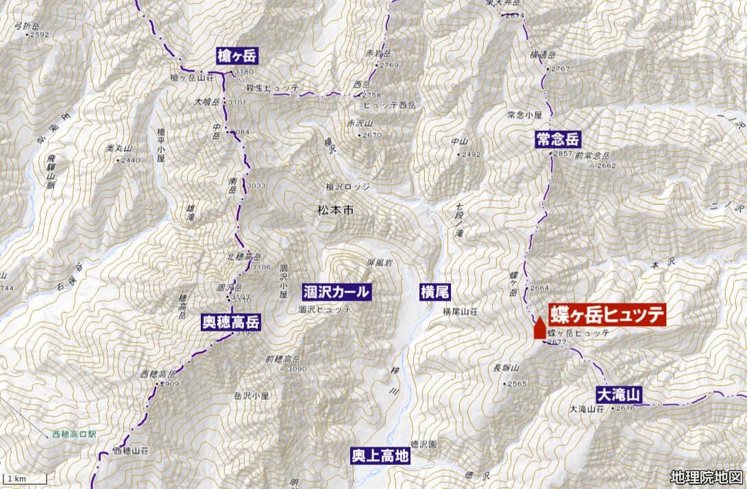 蝶ヶ岳ヒュッテ