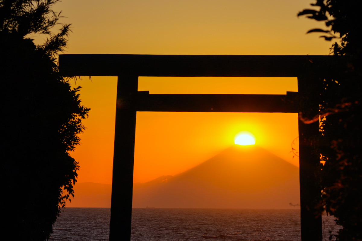 洲崎神社・ダイヤモンド富士