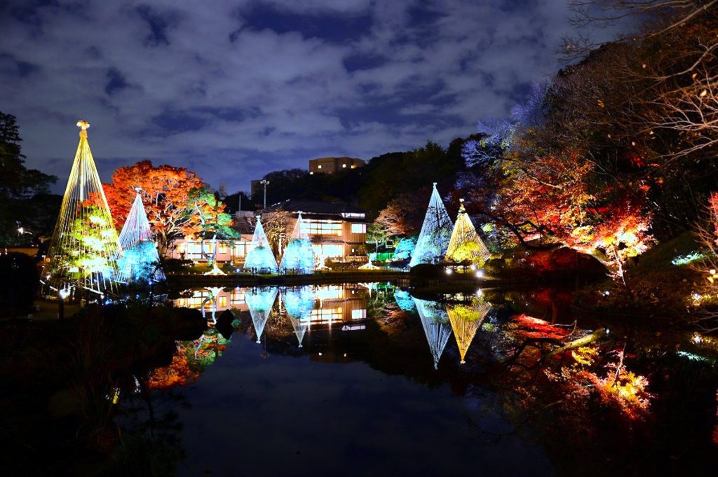 肥後細川庭園『秋の紅葉ライトアップ－ひごあかりー』