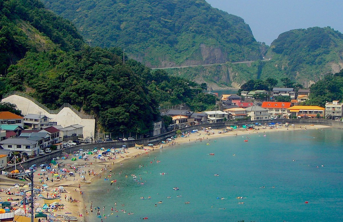 海水浴 岩地海水浴場 伊豆 松崎町