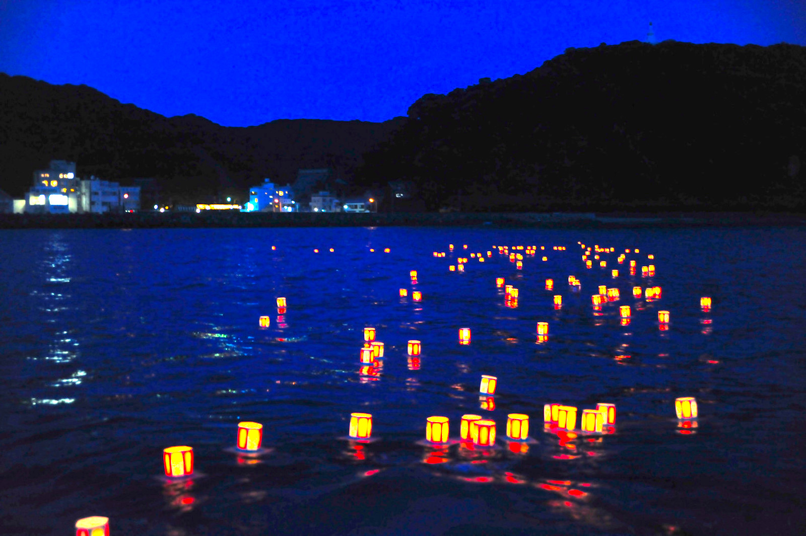 誕生寺の灯籠流し