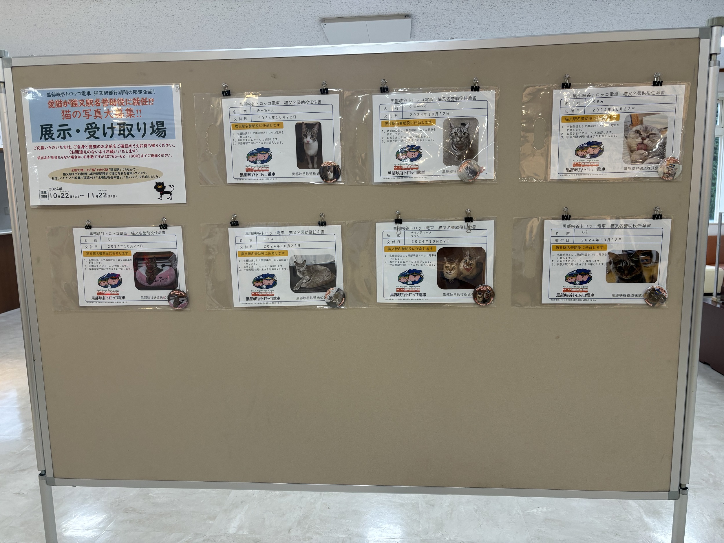 猫又駅名誉助役