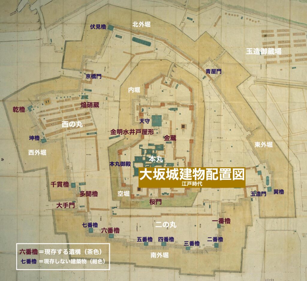 大坂城建物配置図