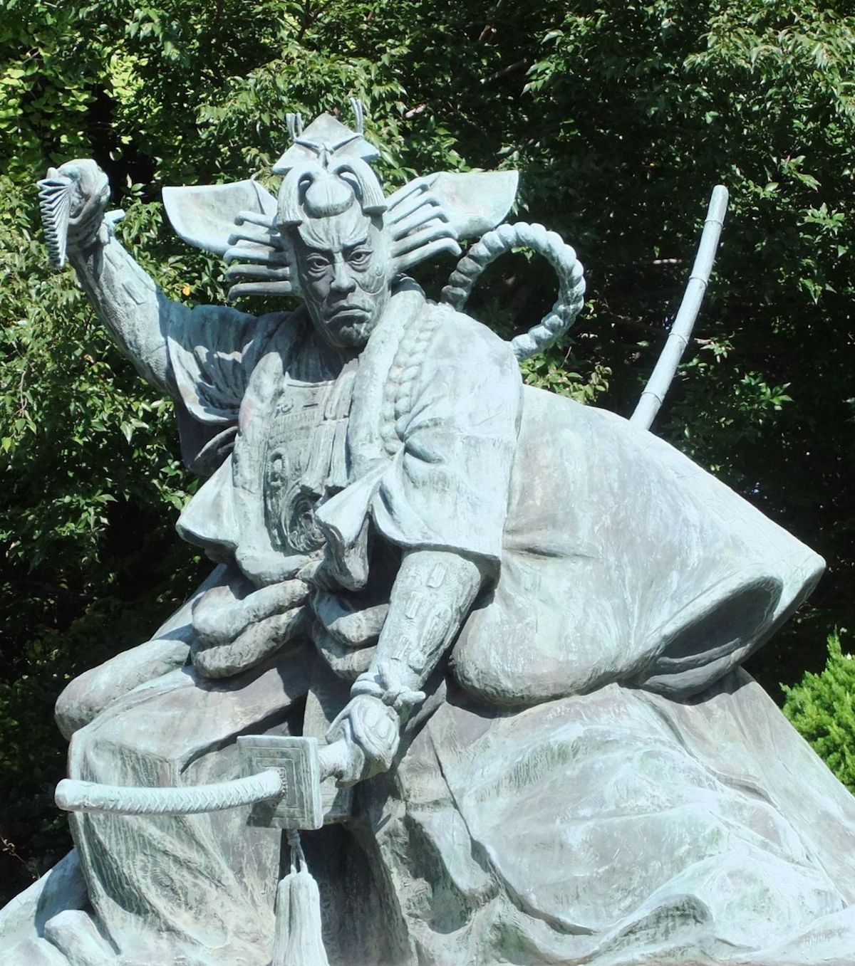 九代目市川團十郎「暫」銅像