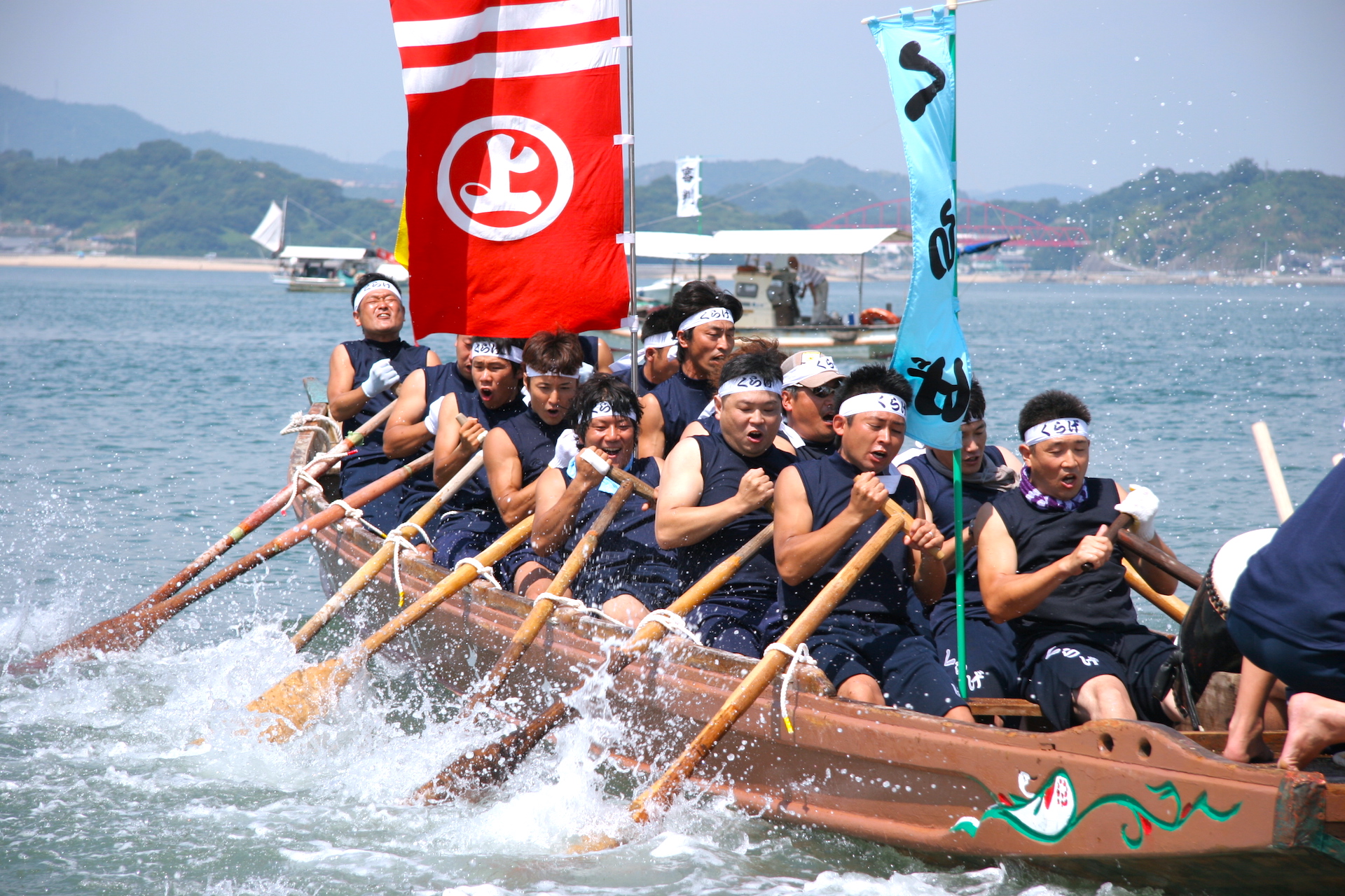 タバコは吸いません◉昭和祭り写真・ 因島 水軍レース - 写真