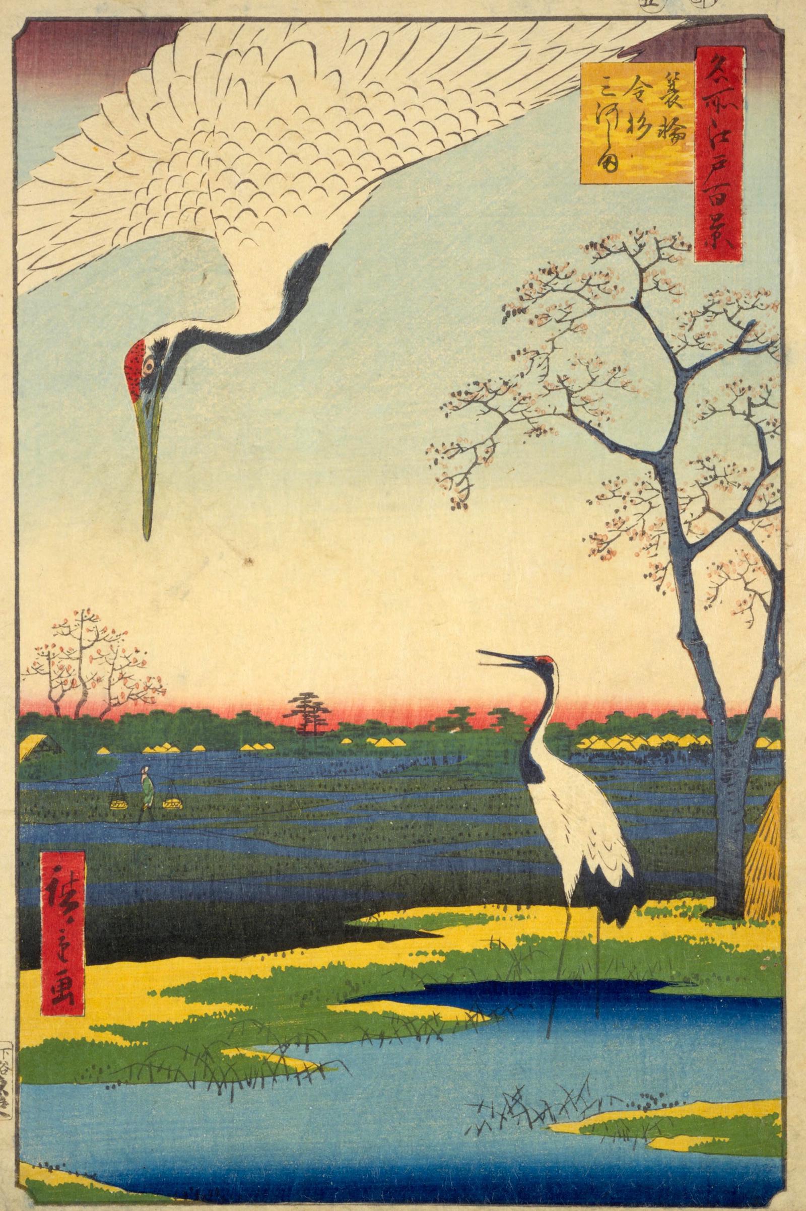 『名所江戸百景 蓑輪金杉三河しま』