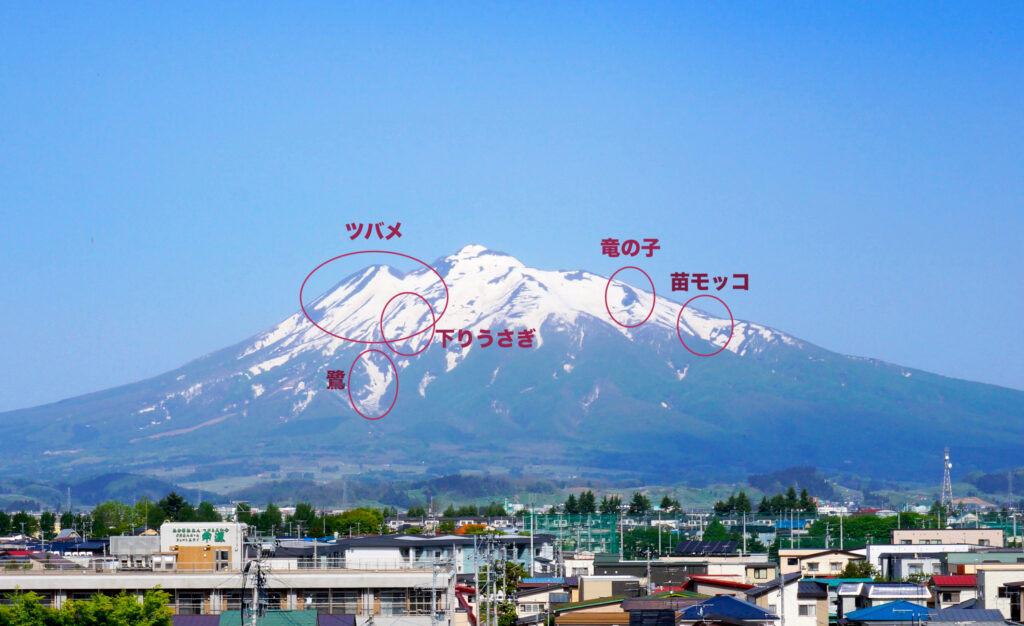 岩木山・雪形